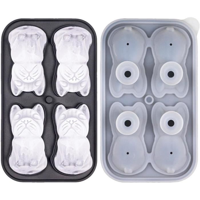 Grand bac à glaçons – Moule unique en forme de hibou avec 4