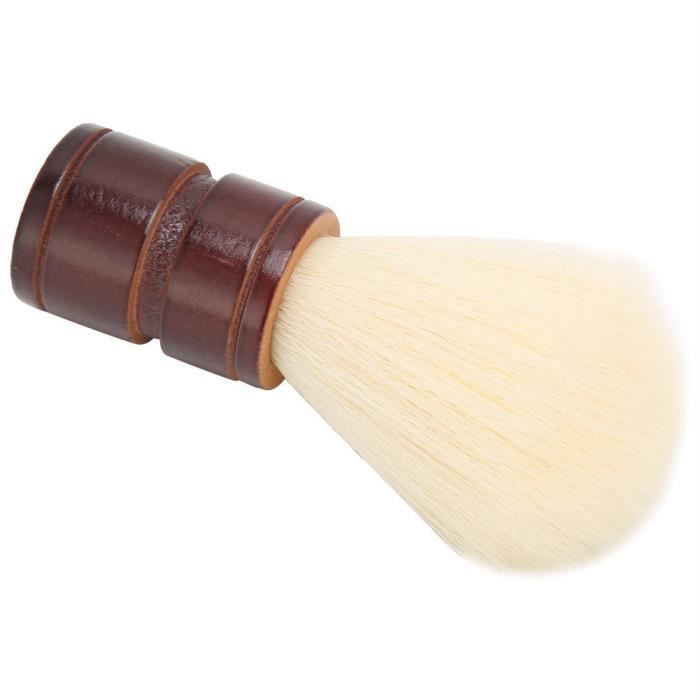 Blaireau De Barbier Professionnel Manche En Bois - Outil Rasage/coiffure, Neuf