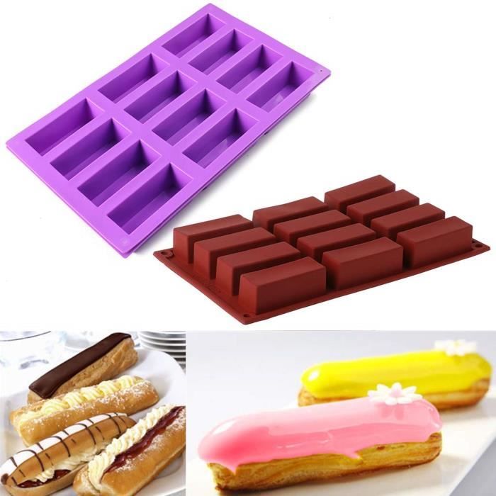 Moule 12 Cavites Rectangle Silicone Savon Gateau Moule Bonbons Cuisson Au Four Moule Cuisson Bac A Glacons Plateau A La Main Diy Cdiscount Maison