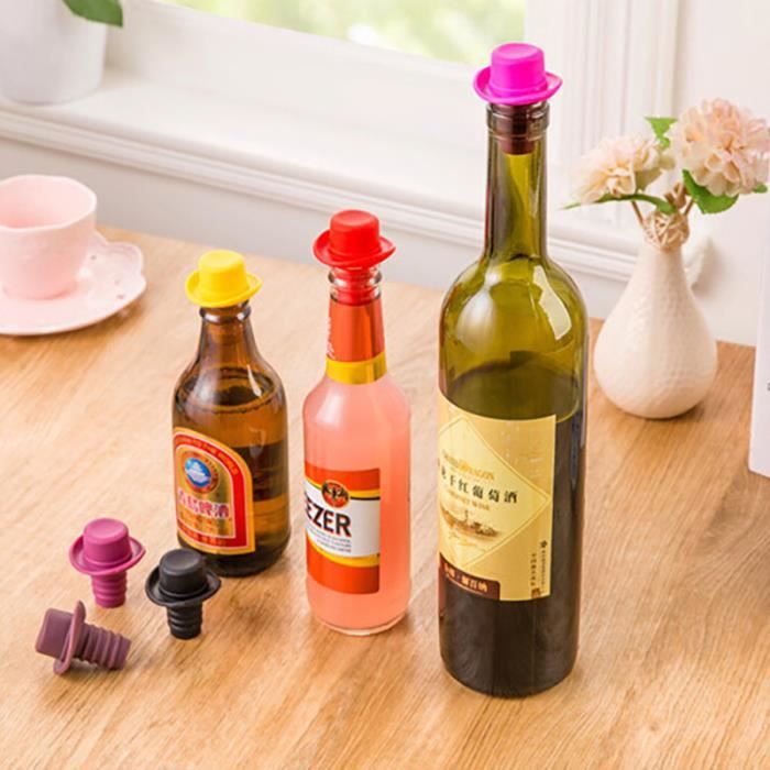 12 Bouchons Silicone Colorés Tucireat - Pour Bouteilles Vin, Bière, Soda - Réutilisables