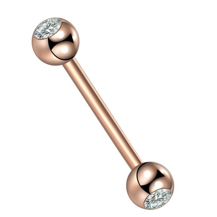 Lot De 2 Piercings Vibrants Pour La Langue En Acier