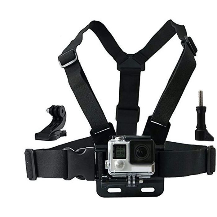 HSU Harnais de Fixation pour GoPro, Sangle de Poitrine entièrement réglable  Accessoires pour Hero 12/11/10/9/8/7/6/5/4/3 et d'action Caméras :  : High-Tech
