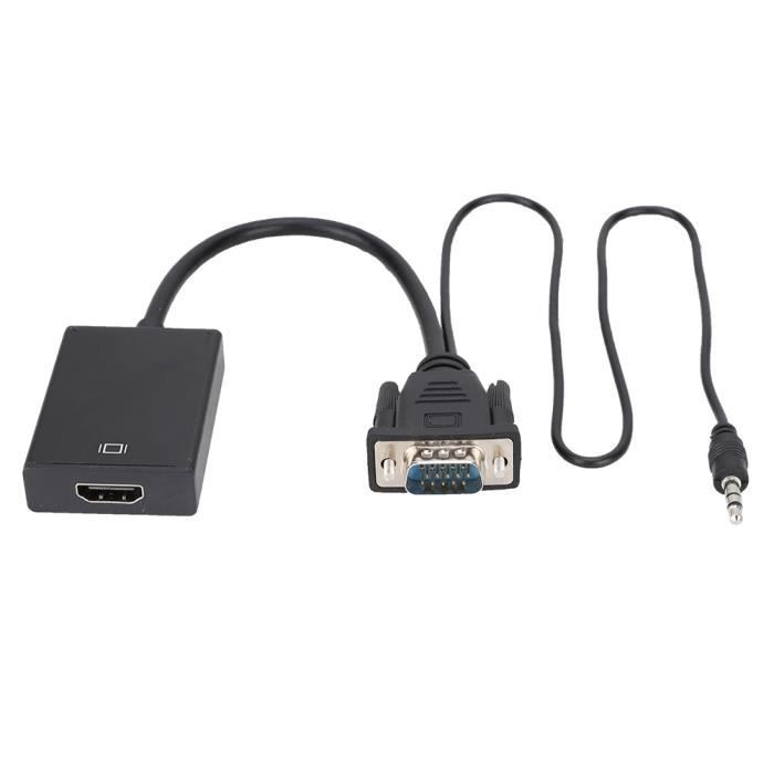 Câble convertisseur VGA vers HDMI avec audio pour projecteur PC HDTV ...
