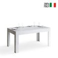 Table extensible 90x160-220cm blanc cuisine salle à manger Bibi Long White-1