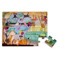 Puzzle Tactile JANOD Journée Zoo - Puzzle Animaux 20 pcs - Grosses pièces adaptées aux enfants-1