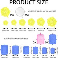 Lot De 24 Couvercles En Silicone Extensibles - 6 Tailles Rondes Et Rectangulaires - Pour Bols, Boîtes, Fruits - Lavables Micro-ondes Et Lave-vaisselle