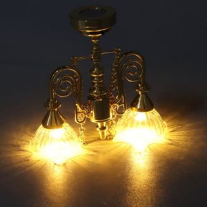 Plafonnier LED Miniature Pour 1:12 Maison De Poupée Batterie LOVOSKI - Jeux - Jouets