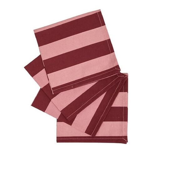 Lot de 4 serviettes de table en coton lavé, imprimé fleurs Multicolore - La Redoute Interieurs