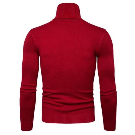 Pull col roulé homme rouge clearance