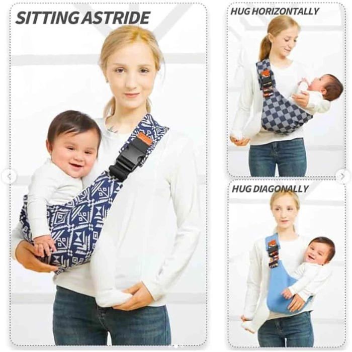Porte-bébé Réglable Et Respirant - Pour Nouveau-nés à 20kg (5 Mois à 3 Ans), Coton, Bleu, Léger Et Confortable