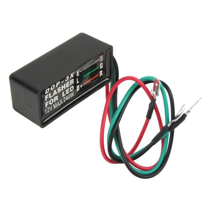 LED Flasher relais de clignotant LED 3Pin pour indicateur de clignotant de  voiture 12V réglable--YuYuan shop - Cdiscount Auto