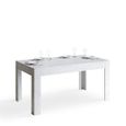 Table extensible 90x160-220cm blanc cuisine salle à manger Bibi Long White-2