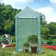 Yorbay Serre de Jardin Tente pour Plantes Fleurs Bâche renforcée en PE 140 g/m² - 100×50×190cm-2