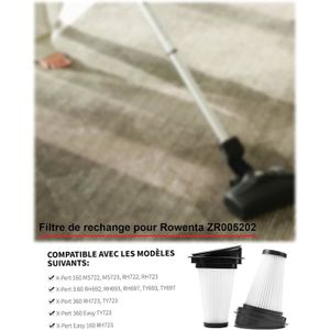 Lot De 2 Filtres Aspirateur H.Koenig UP600 UP810 PowerClean - Lavables Réutilisables