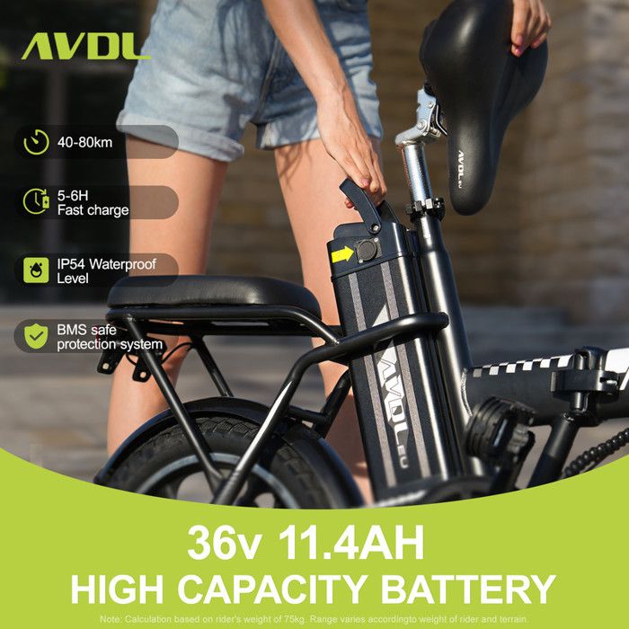 AVDLEU Vélo Électrique Pliable Roues 16" Moteur 250W 25km/h — free download