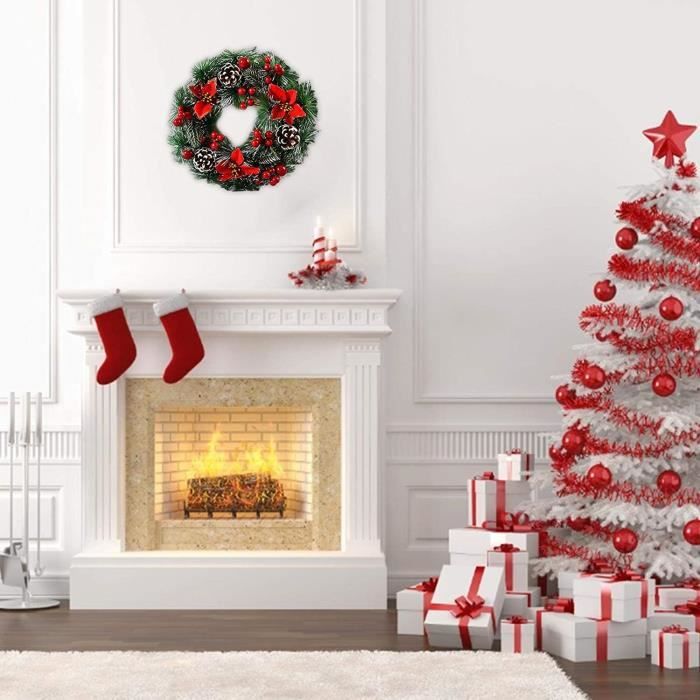 Mally Couronne De Noël Lumineuse, Guirlande De Noël 30 Cm, Couronne De