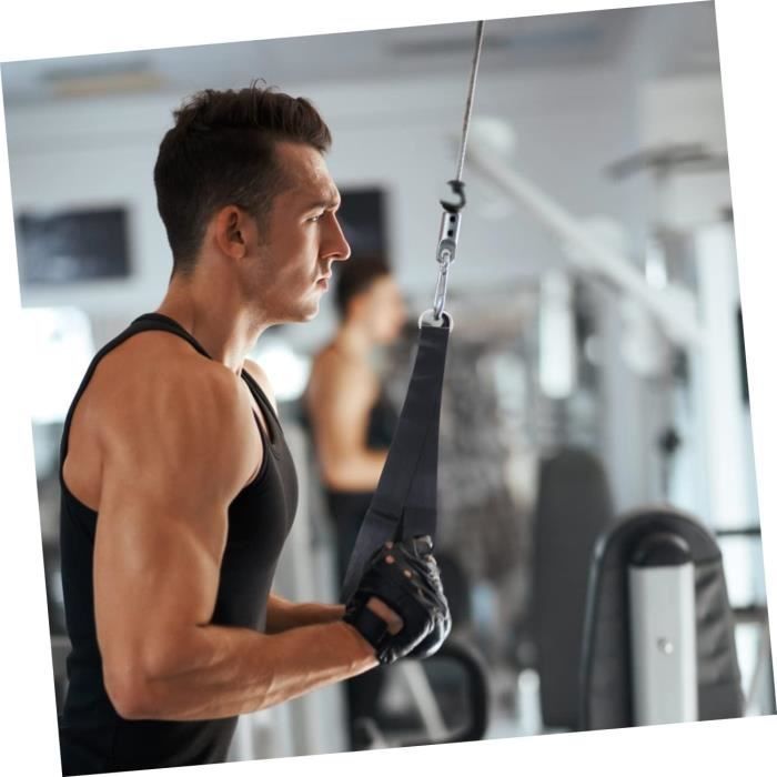 Corde Triceps Avec Mousqueton | Attache Pour Machine à Poulies - Renforcement Bras & Dos, Nylon Robust