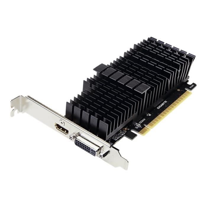 GIGABYTE Carte Graphique Ultra Durable 2 GV N710D5SL 2GL GeForce GT 710 2 Go GDDR5 Format Low Profile 954 MHz Materiau Cdiscount Informatique