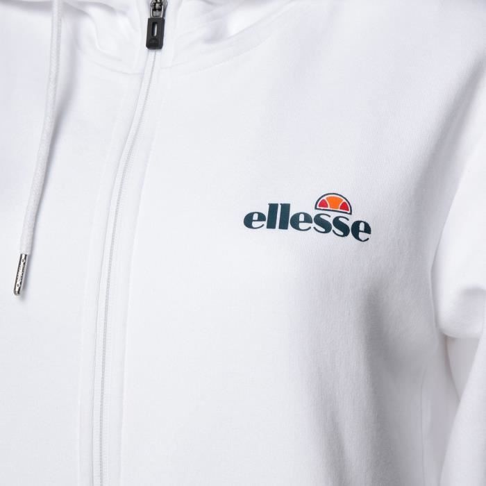 ELLESSE Sweat a capuche zippe COSETTA Femme Blanc Cdiscount Pret a Porter