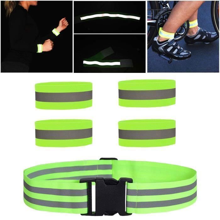 Ceinture de course réfléchissante à LED, ceinture réfléchissante de nuit  pour la marche, équipement de course de nuit, haute visibilité, sangle  réglable pour homme et femme (vert) : : Sports et Plein