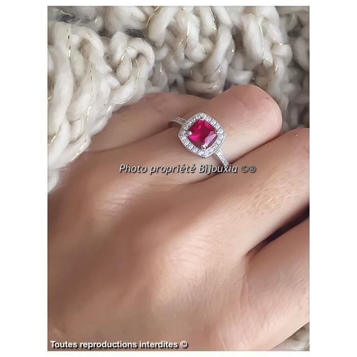 Bague En Argent Massif 925 Avec Zircon - Taille 52 - Occasion