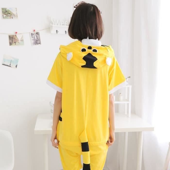 Funmoon tigre Adulte Pyjamas Homme Femme Animaux dessin anim