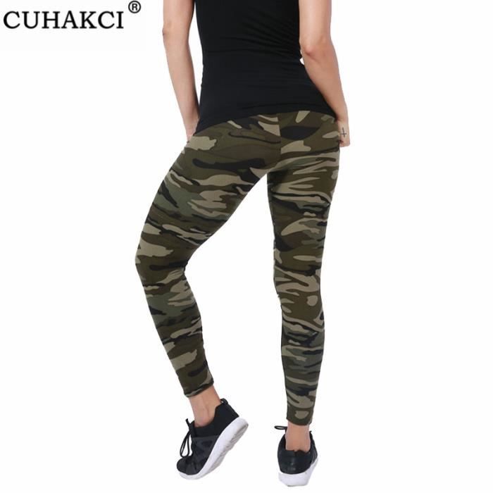 PANTALON,CUHAKCI Leggings Camouflage Fitness pour femmes, legging