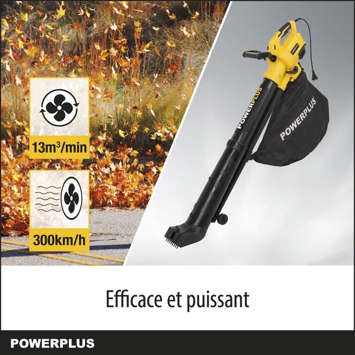 Souffleur De Feuilles Électrique KATSU 800W - Vitesse Variable - Volume 4.2m³/min - Pour Jardin Et Chantier