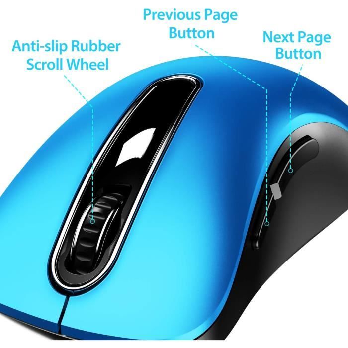 Souris Optique Ergonomique Sans Fil General Keys - 1600 Dpi, 2,4 GHz + Repose-bras - Neuve