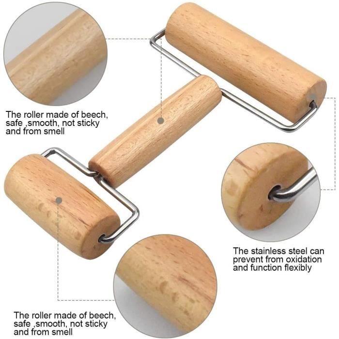 Rouleau à Pâtisserie En Bois - Longueur 50 Cm - Pour Pâte à Pain, Pizza, Cookies, Nouilles - Naturel Et Sans Peinture
