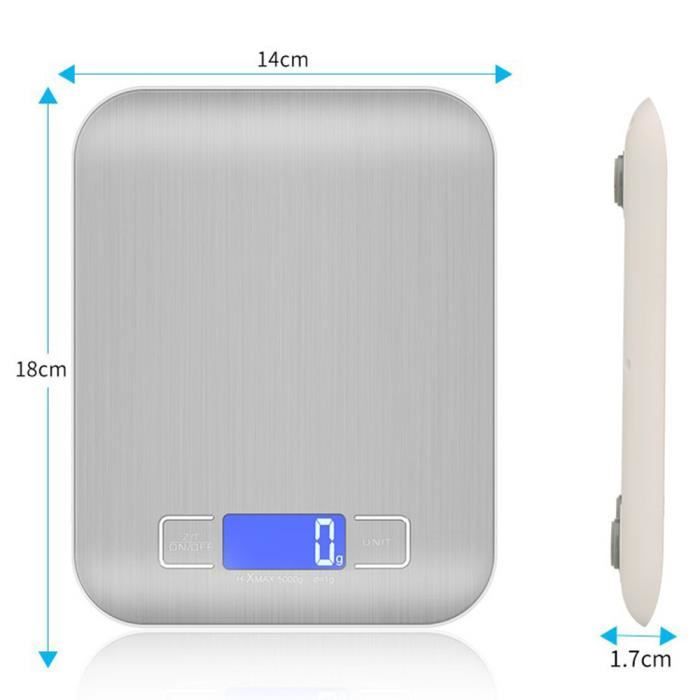 BALANCE CULINAIRE ELECTRONIQUE,10kg balance de cuisine domestique balances  alimentaires électroniques - Type USB Metal white-10 kg
