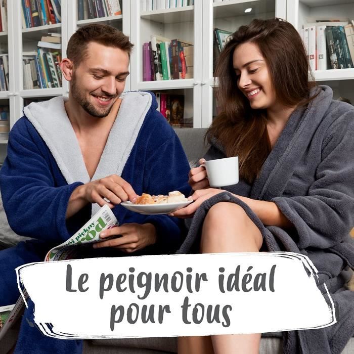 Peignoir Robe de Chambre Homme Polaire en Microfibre 100