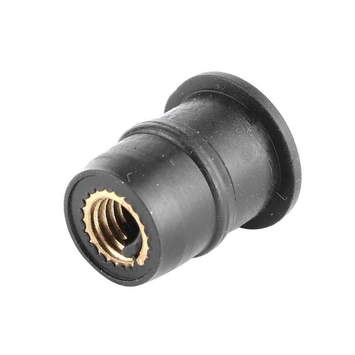 Lot De 10 Écrous En Caoutchouc M6 Avec Insert Laiton - Fixation Pare-Brise Moto Honda Suzuki
