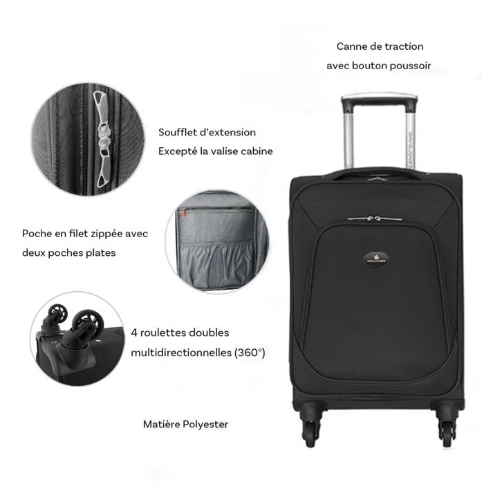 Bagage à Main REI à Roulettes, Poignée Extensible, 22x15, Marron, Bon état