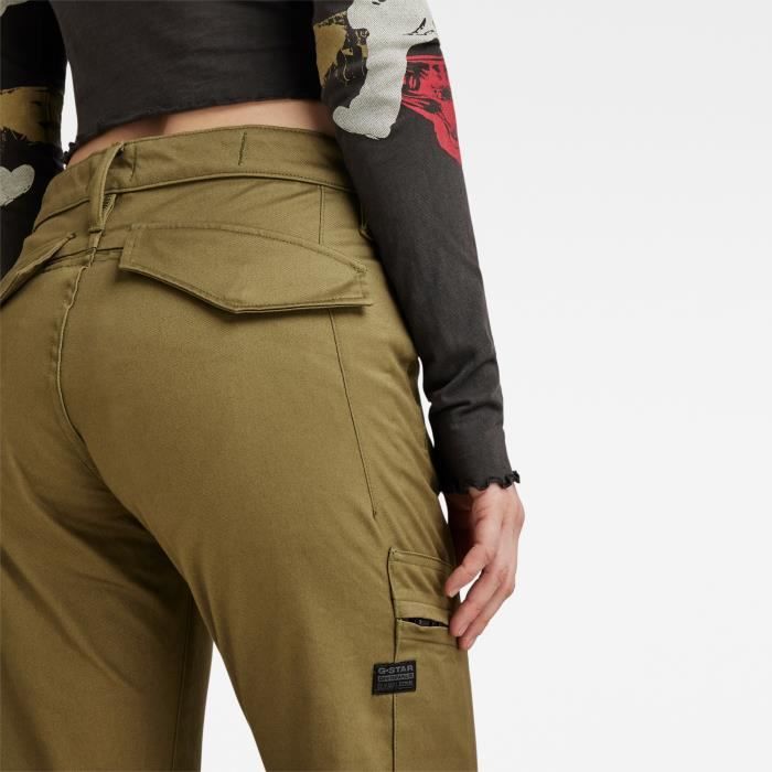 Pantalon slim cargo femme G Star dark olive 30x30