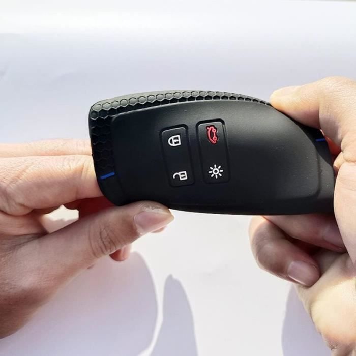 Otayee Étui à Clés De Voiture En Silicone Couverture Convient Pour Renault Captur Megane Talisman Espace Clio Zoe Koleos Scenic 4 Arkana Dacia Sandero (Bleu Porte-clés