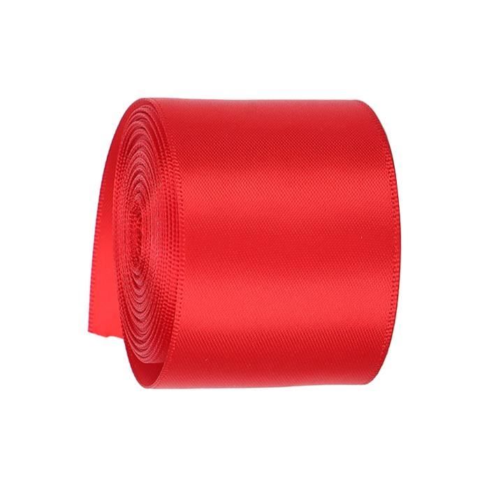 Ruban satin en bobine rouge 20 mm - Tissus Price