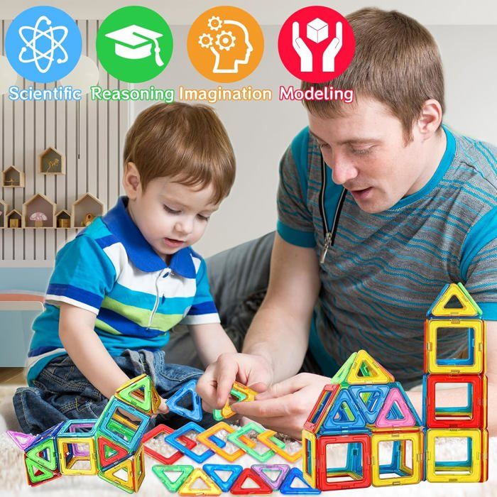 Jouet Enfant Lot De 600 Blocs De Construction Pour Enfants - Jeu D'apprentissage STEM - Kit éducatif Pour Le Développement Des Branches D'enfants - Jouet Préscolaire Pour La Maternelle Plus Plus Jeu