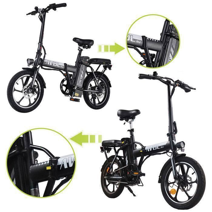 AVDLEU Vélo Électrique Pliable Roues 16" Moteur 250W 25km/h — free download
