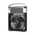 ®RisingFF Climatiseur portable avec lumière LED 7 couleurs, minuterie 1/2/3 heures, 3 vitesses de ventilation, noir