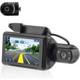 Caméra de Voiture, 3" Full HD LCD 1080P Double DashCam 170° IPS + BIQIQI Embarquée Enregistreur de Conduite-0