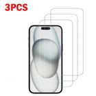 WOSHITE Lot de 3 Verre Trempé pour iPhone 16 Plus,iPhone 15 Plus (6,7''), Film Protection écran
