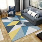 IDEGU Tapis Salon design moderne Géométrique 160x230cm - style scandinave - Bleu blanc jaune