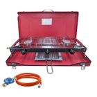 Réchaud de camping 3 brûleurs avec couvercle, CAMPLUX JK-5330-DE Réchaud à gaz de camping 4,5 kW Butane/Propane 50 mbar Convient