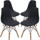 DRMKER Housse de Chaise de Salle à Manger Scandinaves Noir 4 Pieces Moderne Couverture de Chaise Extensible pour Décor Salon Maison
