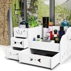 BRAND Organiseur / Rangement Maquillage Tiroir en Bois pour Cosmétiques pour Salle de Bain/ Bureau Boîte de rangement ( Blanc)