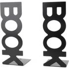 VINGVO organisateurs de serre-livres 1 paire de livres de caractères forme livre support serre-livres en métal pour la décoration