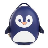 Boppi Tiny Trekker Valise de voyage Bagage cabine Valise à roulettes légère Bagage à main à roulettes de 17 litres - Pingouin Bleu