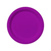 Déguisement Adulte Accessoires 122191 FUNIDELIA 8 assiettes violettes 23cm - Décoration Anniversaire, Halloween & Carnaval