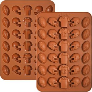 MOULE  Lot de 2 moules à chocolat en silicone pour rugby 